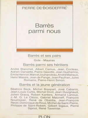 cover image of Barrès parmi nous